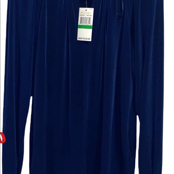 NWT Michael Kors blouse with chain accent - Picture 2 of 2